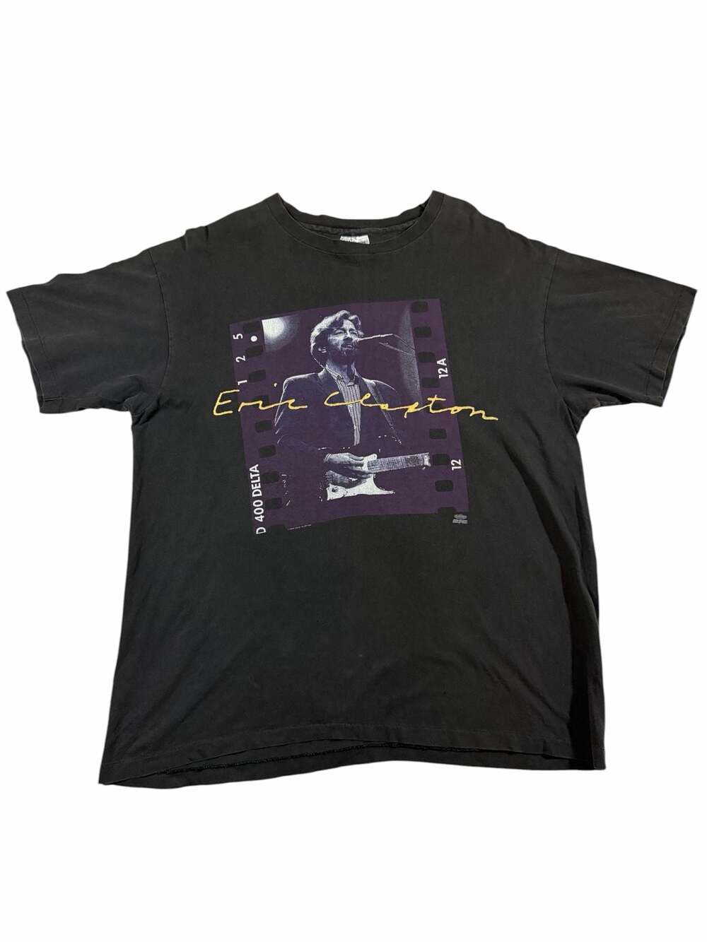 Vintage 1992 Eric Clapton Tour T Shirt XL Hanes Made USA Rock Band Double Sided
